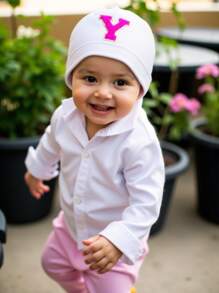 1PC Baby A-Z Letter Hospital Caps Baby Hats Newborn White Beanie Hat Soft Elastic Baby Cap For Girls Boys Infant Bonnet Accessories 0-3Y