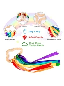 1 件婴儿感官丝带环玩具彩虹丝带摇铃天然木制丝带环磨牙木圈新生儿牙胶感官蒙特梭利玩具婴儿幼儿婴儿小玩意、婴儿玩具蒙特梭利、新生婴儿玩具、婴儿玩具、婴儿玩具、万圣节、婴儿玩具、婴儿玩具、婴儿感官玩具、婴儿玩具、婴儿玩具、婴儿感官玩具、婴儿玩具、婴儿玩具、婴儿感官玩具、婴儿门、婴儿玩具女孩、婴儿监视器支架