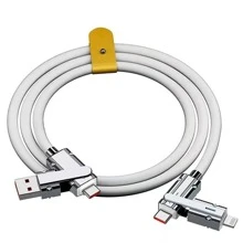 BinBoom MFi Certified 4 In 1 Data Cable USB To IOS Cable For 14 13 12 11 USB C To Type C Cable Fast Charging For 15/15Plus/15Pro/15 Pro Max High Speed Data Sync 65W USB-A To Type C Cable Compatible With Galaxy S24 23 Ultra S22 S21 For Honor Nan