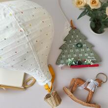 Wooden Rocking Horse Statue, Made Of Rustic Brown Wood With White Organza Bow, Suitable For Bookshelf, Coffee Table Or Hotel Display, Warm Brown Wood Material With Intricate Carving Details, Coffee Table Decor | Farmhouse Style Wooden Horse | Exquisite Craftsmanship, Horse Decor, Perfect For Room Decoration Home Decor Christmas Decorations Christmas Winter