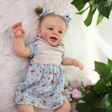 20 Inch Lifelike Newborn Baby Doll With Lifelike Veins, Handmade Vinyl With Weighted Fabric, Suitable For High-End Painted Gift Set For Children Aged 3+ - 混合 - 查看 4