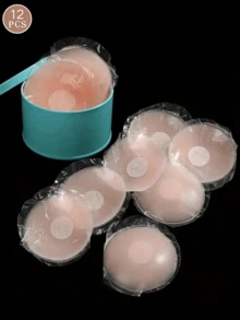 12pcs Reusable Nipple Stickers, Exquisite Packaging, Invisible Self-Adhesive Breast Enhancement Nipple Stickers, Women's Underwear Accessories - Multicolor - View 4