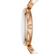 Armani 阿玛尼女士石英不锈钢三指针手表 - 不锈钢表壳/水晶水晶盖 AX5324