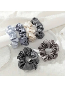 12 Stück blaue Satin Scrunchies Haargummis, 2025 neue Haraccessoires, elegante Haargummis für den Pferdeschwanz, vielseitig geeignet für alle Haartypen, für den Alltag & Reisen, Geschenk für Freunde, Hochzeitssaison, Scrunchie Haargummis