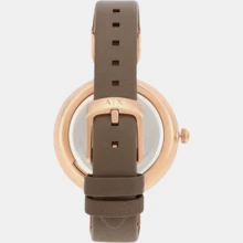 Armani 阿玛尼女士石英不锈钢三指针手表 - 不锈钢表壳/水晶水晶盖 AX5324