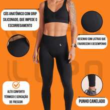 LUPO Gym Leggings For Women, High Capacity Workout, Butt Lift - 黑色 - 查看 5