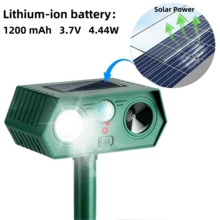 Outdoor Animal Repeller, Mosquito Repellent, Insect & Rodent Repeller With LED Flashing Light And Motion Sensor - Solar Powered Ultrasonic Technology, 1200mAh Battery, Solar Charging, For Outdoor Yard And Farm Pest Control, Yard Pest Deterrent For Deer, Raccoon, Squirrel, Rabbit, Fox And Bear - Multicolor - View 9