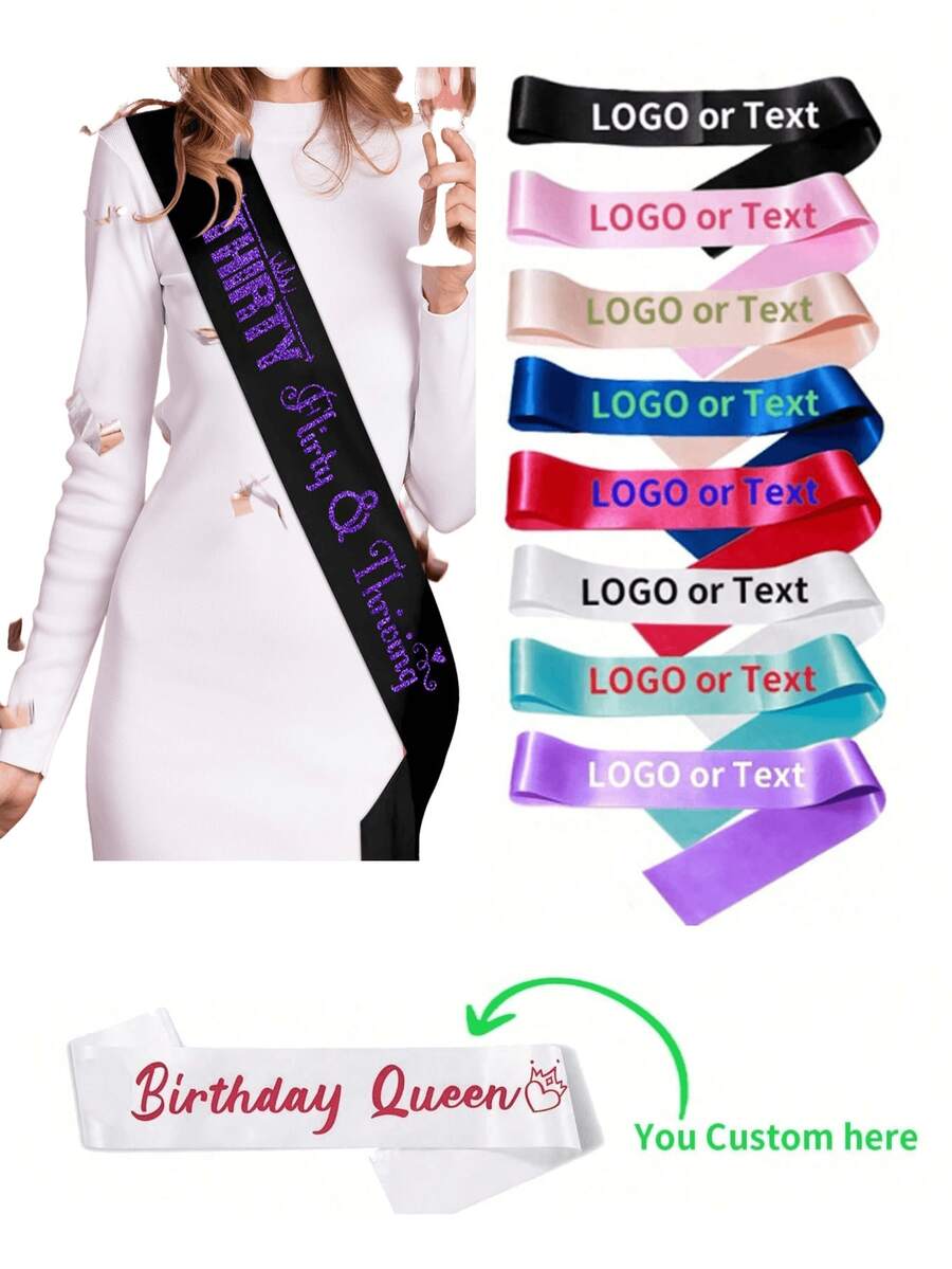 Custom Party Strap With Text, Custom Sash Personalized Sash With Logo Text, Bride To Be Sash, Bachelorette Sash, Custom Sashes For Pageants Birthday, Custom Sash Make Your Own Sash, Custom Bridal Sash, Bachelorette Party Favors, Bride To Be Sash, Personalized Sash, Bachelorette Party Sash, Custom Sash, Party Favors, Personalized Gifts, Wedding Party, Gifts, Gifts, Bridesmaid Proposal Gifts - Multicolor - View 1
