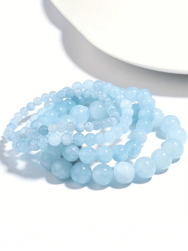 1pc/ Simple And Lightweight. Ocean Style, Aquamarine Handcrafted Adjustable Bracelet, The Natural Texture Makes The Outfit Look Particularly Charming, Suitable For Both Men And Women's Outdoor Activities - Mother's Day, Valentine's Day, The Best Jewelry Gift For Family And Friends