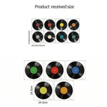 5 miếng/8 miếng/Bộ Miếng dán tường PVC, Miếng dán tường thiết kế đĩa nhạc hiện đại, Miếng dán trang trí nhà, Miếng dán tường, Miếng dán vinyl, Trang trí mùa xuân, Làm mới nhà, Miếng dán trang trí Rama, Quà sinh nhật, Trang trí phòng quay lại trường, Đồ dùng học tập - Nhiều màu - Xem 14