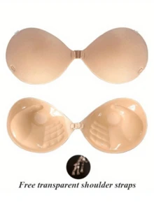 3CM 仿生掌托隐形文胸，女士自粘式硅胶，无肩带露背，无缝乳贴，适合婚礼/晚礼服 - 彩色 - 查看 9