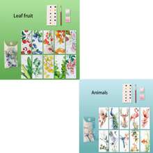 10 ورقة/طقم مجموعة دليل كتاب بورق مائي DIY لوحة مائية, دفتر مائي محمول, علامة كتاب مصنوعة يدويًا, ورق تلوين ملائم كهدايا الأعياد, عودة إلى المدرسة, لوازم مدرسية