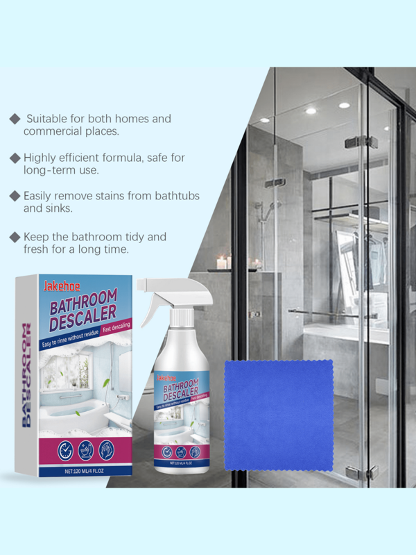 Détartrant de salle de bain - Nettoyant pour robinet, baignoire et carrelage de la salle de bain contre les taches et le tartre