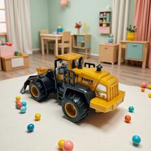 儿童玩具车，儿童工程车，玩具车，惯性动力推拉玩具，工程车玩具，玩具拖拉机，玩具，男孩礼物，生日礼物，返校礼物，工程车模型 - 彩色 - 查看 2
