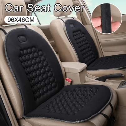 Car Front Seat Cushion Soft Chair PU Leather Pad Cover Black Protector Mat UK