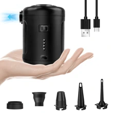 Electric Air Pump For Inflatables, 6000mAh Air Mattress Pump Portable With 4 Nozzles & LED Display Screen, Inflator/Deflator Pumps For Pool, Paddle Boats, Camping, Swimming Ring