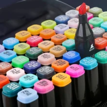 Lislark 80 Colored Marker Set, Colouring Pens, Marker Set For Adults Artists, Double Tip Art Pens For Drawing, Sketching, Anime And Manga With Carrying Case - Multicolor - View 7