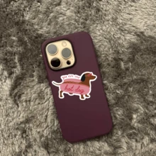 俏皮腊肠犬热狗乙烯基贴纸 - PET，适用于汽车、笔记本电脑、摩托车、水瓶 - 可爱又古怪的贴花，狗贴纸 - 彩色 - 查看 4