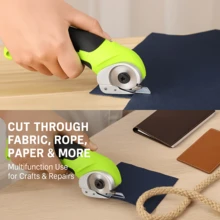 Rechargeable 4V 2000mAh Electric Box Cutter For Cardboard, Fabric, Carpet, Leather, Paper, Plastic, Packages, Rotary Cutter