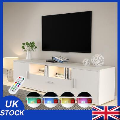 OYAJIA TV Stand For 65/70/75/80 Inch TV, 160CM LED Entertainment Center With Storage For P-S5 Xb-Ox, Modern Gloss Matte MDF TV Console Table For Living Room Bedroom