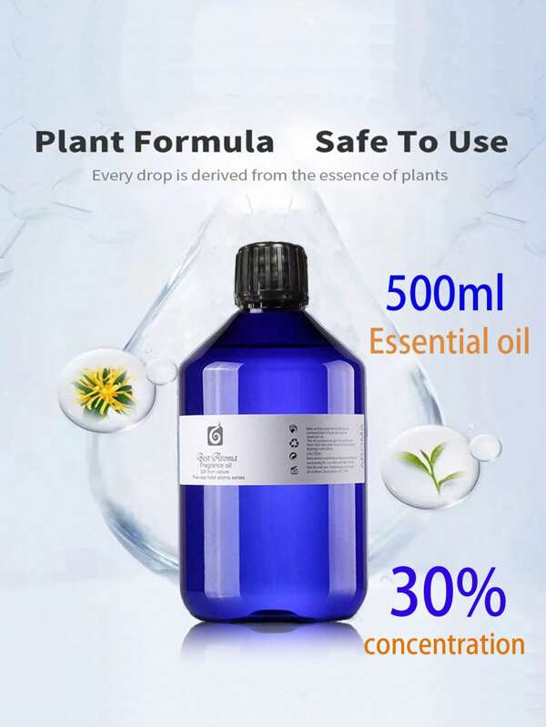 1 Bottle 500ml Essential Oil Refill, Suitable For Ultrasonic Aroma Diffuser, Rattan Diffuser, Flameless Fragrance, Hotel High-End Fragrance Rattan Sticks, Long-Lasting Aroma For Home, Bedroom, Living Room, Bathroom And Other Spaces