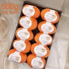 10-Pack Merino Wool Yarn, 50g Each, Soft & Warm Knitting And Crochet Yarn, 90% Merino Wool, 10% Polyester, Assorted Colors, For Sweaters, Coats, Scarves, Hats, Shawls & Vests, 500g Total - Multicolor-500g - View 31