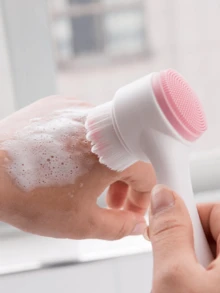 Deeply Clean And Exfoliate Your Skin With This 2 In 1 Facial Brush, Facial Brush, Bag, Organizer, Storage