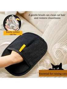 1/2pcs Reusable Pet Grooming Gloves, Lint Brush And Remover For Dog And Cat, Pet Hair Removal Brush And Roller, Pet Cleaning And Grooming Supplies (1 Piece, 2 Pieces)