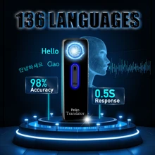 PEIKO Portable Language Translator Device – Two-Way Instant Voice Translation, Supports 136 Languages, High Accuracy, APP Online Translator For Travel, Business, And Learning,School Supplies,Back To School