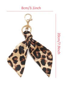 1pc Bohemian Leopard Print Keychain Bag Charm – All-Season Fashion Accessory