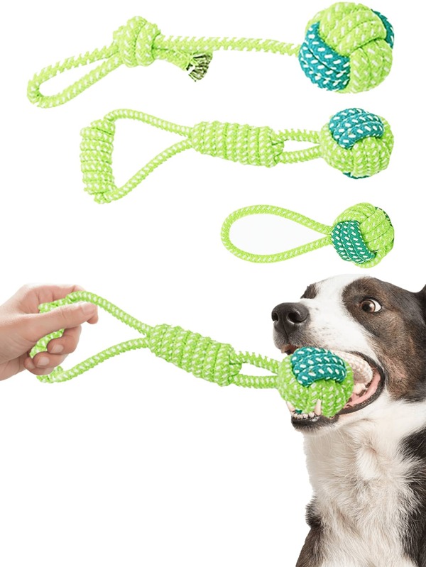 3 Packs Dog Rope Chew Toys For Aggressive Chewers - Heavy Duty Interactive Tug Of War Toys With Mixed Textures, Puppy Teething Toys For All Breed Sizes, Durable Dental Dog Toys Indoor Outdoor Training