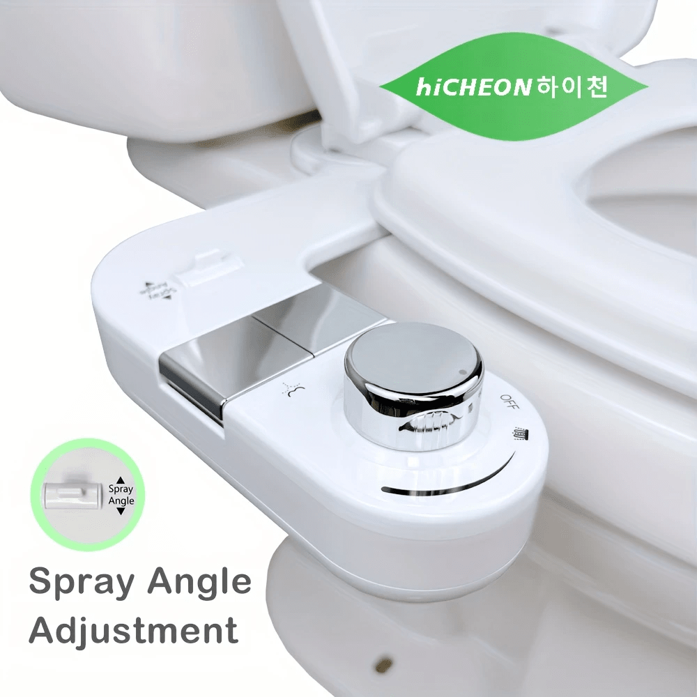 Bidet Attachment Adjustable Water Sprayer - Toilet Bidet With Self Cleaning Nozzle - Rear And Front Wash Metal Adapter And Pipe