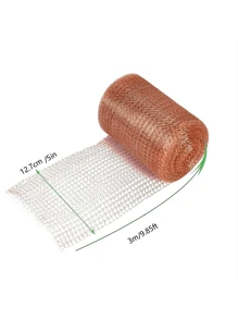 125mm*3 Meters Durable Copper Mesh Rodent/Snail/Slug Barrier Tape, For Wall Cracks, Holes, Plant & Seed Protection