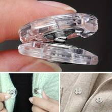 10pcs/20pcs Knitted Garment Invisible Snap Fasteners, For Knitted Sweaters/Jackets Sewing DIY Accessories - Clear - View 5