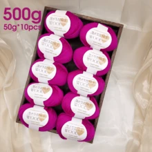 10-Pack Merino Wool Yarn, 50g Each, Soft & Warm Knitting And Crochet Yarn, 90% Merino Wool, 10% Polyester, Assorted Colors, For Sweaters, Coats, Scarves, Hats, Shawls & Vests, 500g Total - Multicolor-500g - View 40