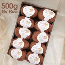 10-Pack Merino Wool Yarn, 50g Each, Soft & Warm Knitting And Crochet Yarn, 90% Merino Wool, 10% Polyester, Assorted Colors, For Sweaters, Coats, Scarves, Hats, Shawls & Vests, 500g Total - Multicolor-500g - View 29