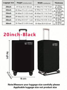 Suitcase Dust Cover, Travel Suitcase Cover, Trolley Box Protective Cover, Solid Color Elastic Suitcase Cover, Travel Accessories, Luggage, Travel Organizer, Suitcase Protective Cover, Back To School, Travel, School, Business, Outdoor, Waterproof, Unisex, Travel Luggage Non-Woven Cover Bag For School School Accessories School Stuff