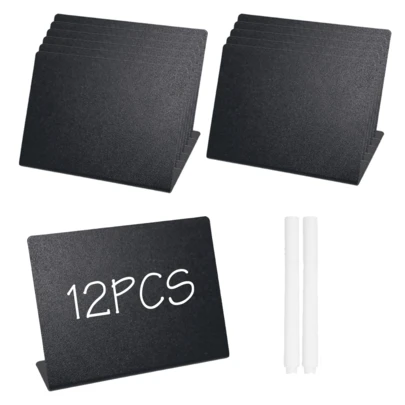 6/12pcs Party Buffet Food Labels, Mini Food Display Chalkboard Signs For Catering Supplies/Party Supplies/Self-Service Display/Food Labeling, Including 2 Liquid Chalk Markers