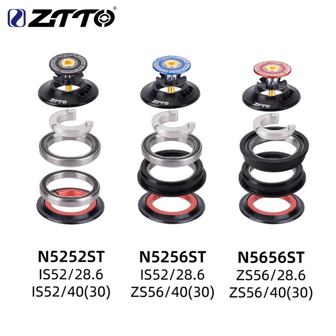 ZTTO Fiets Binnenkabelgeleiding Headset 52 56 28.6 30mm IS52 ZS56 Taps Toelopende Vork 1.5" 28.6mm Shifter Remleiding Verborgen Headset
