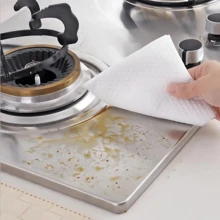 Roll Of 100 Reusable Water Absorbent Cleaning Cloths Wet Dry Absorbent Cloth