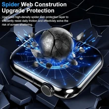 6pcs/Set Hydrogel Screen Protector Film Compatible With Apple Watch 49mm, 45mm, 41mm, 40mm, 44mm, 46mm And 42mm. This Soft Film Is Not Glass, Compatible With Apple Watch Series 10, 9, 8, 7, 6, 5, 4 And SE Accessories. Screen Protection Essentials, Applicable To Daily Shield, Office, Home Watch Screen Protector Watch Cover Watch Accessories Waterproof Shockproof Anti-Fall Anti-Fall Scratch Resistant Anti-Fingerprint Full Cover