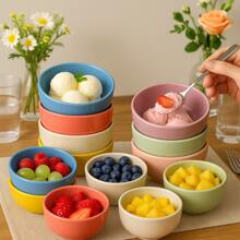Kit 6 Bowls de Cerâmica Premium 400ml Cores Sortidas Exclusivas Jogo de Tigelas para Sobremesa