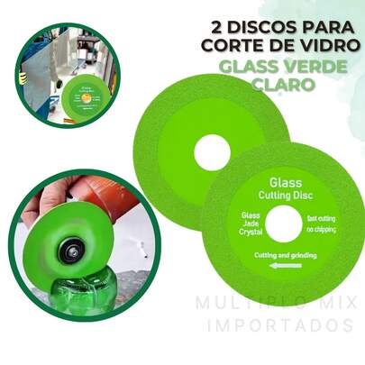 Kit Com 2 Discos Para Cortar Vidro Piso Espelho Ceramica Porcelanato Casa Reforma Materiais Diversos
