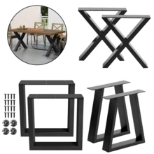 Lislark 2PCS Industrial Metal Table Legs Dining Bench Coffee Desk Furniture Stand Frame - X negra 30x40cm - Ver 6