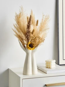 白色手花瓶，臂花瓶可爱独特波西米亚简约女性造型美学摆件现代北欧风格家居客厅办公室摆件 - 彩色 - 查看 8