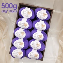 10-Pack Merino Wool Yarn, 50g Each, Soft & Warm Knitting And Crochet Yarn, 90% Merino Wool, 10% Polyester, Assorted Colors, For Sweaters, Coats, Scarves, Hats, Shawls & Vests, 500g Total - Multicolor-500g - View 30