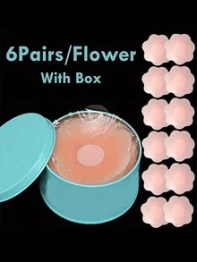 12pcs Reusable Silicone Nipple Covers With Adhesive Pads - Perfect For Invisible Bras And Pasties - Hand Washable(2/6/12pcs) - Multicolor - View 4