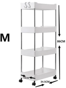 4-Tier Multipurpose Organizer For Various Objects With Wheels
