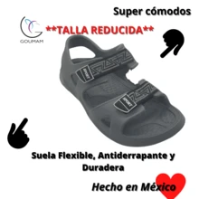 Huarache Sandalia Chancla Sport Económica Juvenil Hombre Ligera Baño - Gris - Ver 5