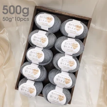 10-Pack Merino Wool Yarn, 50g Each, Soft & Warm Knitting And Crochet Yarn, 90% Merino Wool, 10% Polyester, Assorted Colors, For Sweaters, Coats, Scarves, Hats, Shawls & Vests, 500g Total - Multicolor-500g - View 35